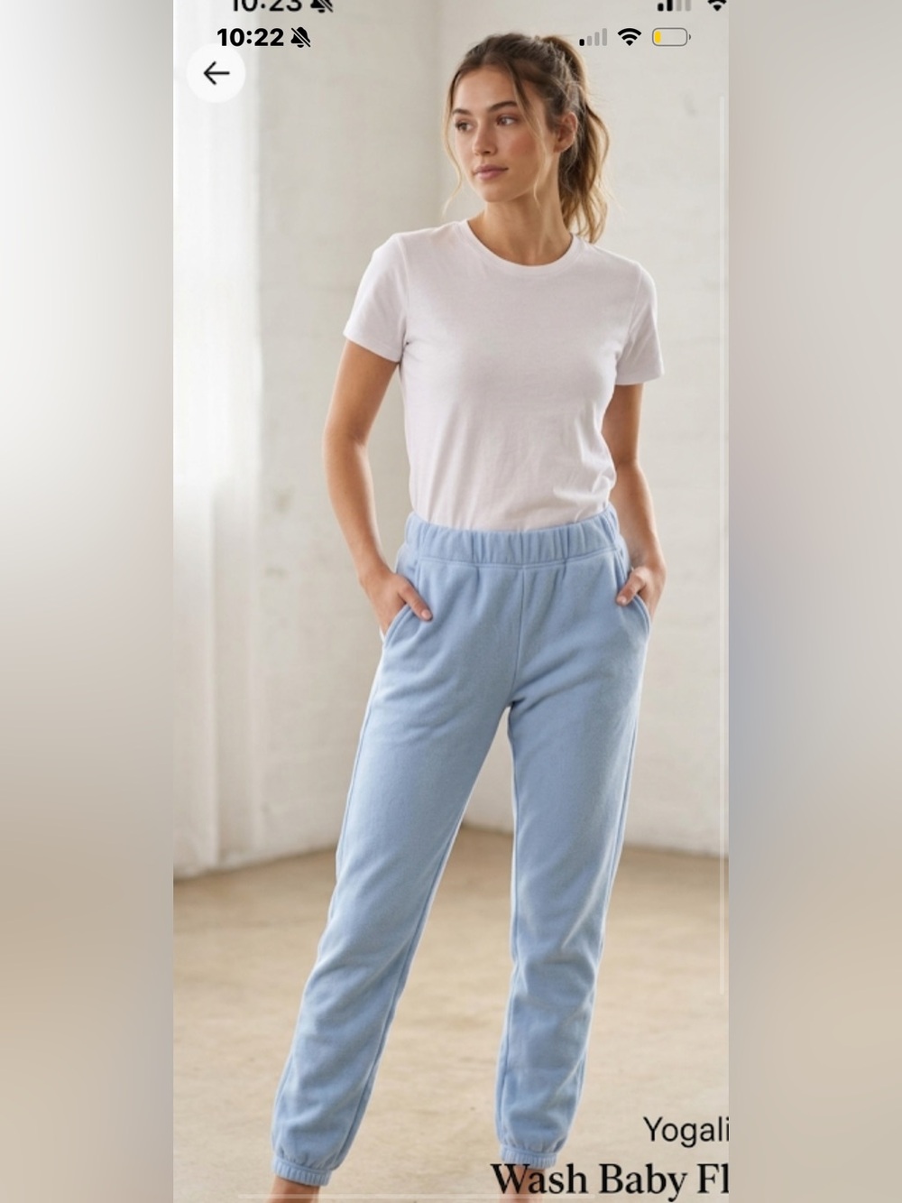 Yogalicious‎ Wash Baby Fleece Emily Jogger - Light Blue S